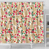 Golden Retriever Dog Floral Print Shower Curtains