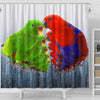 Eclectus Parrot Print Shower Curtains