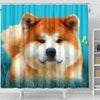 Lovely Akita Dog Print Shower Curtains