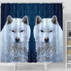 Hokkaido Dog Print Shower Curtains