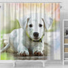 Labrador Puppy Art Print Shower Curtains