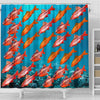 Cherry Barb Fish Print Shower Curtains