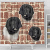 Newfoundland Dog Print Shower Curtains