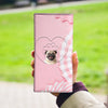 Cute Pug Dog Print Women's Leather Wallet