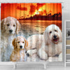 Goldendoodle Print Shower Curtains