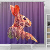 Rabbit Vector Art Print Shower Curtains