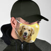 Golden Retriever Print Face Mask