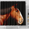 Shire Horse Print Shower Curtains