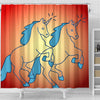 Unicorn Star Print Shower Curtain