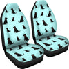 Black Labrador Pattern Print Car Seat Covers