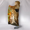 Cute Shiba Inu Print Hooded Blanket