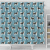 Alaskan Malamute Dog Pattern Print Shower Curtains