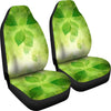 Green Leaves Print Car Seat Covers