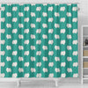 Pomeranian Dog Pattern Print Shower Curtains