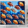 Oscar Fish Print Shower Curtains