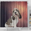 Cute Petit Basset Griffon Vendeen Print Shower Curtains