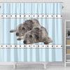 Irish Wolfhound Dog Print Shower Curtain