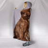 Three Burmese Cat Print Hooded Blanket