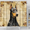 Amazing Doberman Pinscher Print Shower Curtains