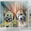 Soft Coated Wheaten Terrier Print Shower Curtains