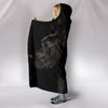 Black Great Dane Dog Art Print Hooded Blanket