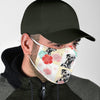 Dalmatian Floral Patterns Print Face Mask