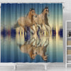 Amazing Mountain Pleasure Horse Print Shower Curtain