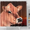 Cute Jersey Cattle (Cow) Print Shower Curtain