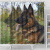 German Shepherd Dog Nature Print Shower Curtains
