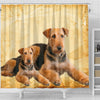 Airedale Terrier Print Shower Curtains