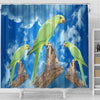 Rose Ringed Parakeet Print Shower Curtains