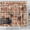 Australian Silky Terrier Print Shower Curtains