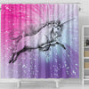 Amazing Unicorn Print Shower Curtain