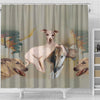 Italian Greyhound Print Shower Curtain