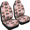 Boxer Dog On Pink Print Car Seat Covers