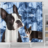 Boston Terrier Print Shower Curtain