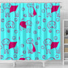 Cute Beagle Patterns Print Shower Curtain