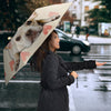 French Bulldog With Heart Print Umbrellas