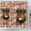 Amazing Rottweiler Dog Print Shower Curtains