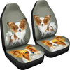 Cute Papillon Dog Print Car Seat Covers