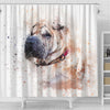 Shar Pei Dog Art Print Shower Curtains