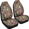 Airedale Terrier Dog Floral Print Car Seat Covers