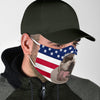 Bulldog US Flag Print Face Mask