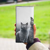 Cute British Shorthair Cat Print Women's Leather Wallet