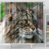 Amazing Maine Coon Cat Print Shower Curtains