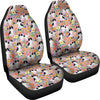 Japanese Chin Dog Floral Print Car Seat Covers