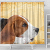 Cute Beagle Print Shower Curtains