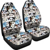 Siberian Husky Eyes Print Car Seat Covers