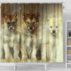 Sled Dogs Print Shower Curtains