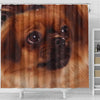 Tibetan Spaniel Dog Print Shower Curtain